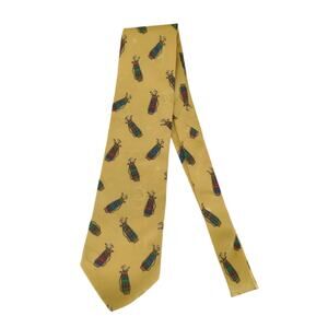 Hathaway Golf Men's Tie All Silk Yellow‎ Golf Club Caddies Bags 100%